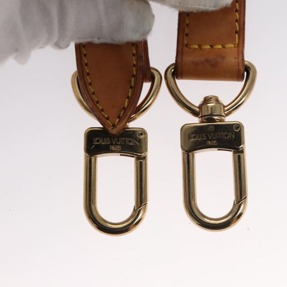 LOUIS VUITTON Adjustable Shoulder Strap Leather 36.2""""-43.3"""" Beige Auth 107582