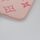 LOUIS VUITTON Monogram Empreinte Pochette Trio Pouch Pink M80407 LV Auth 107585SM-10