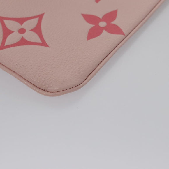 LOUIS VUITTON Monogram Empreinte Pochette Trio Pouch Pink M80407 LV Auth 107585SM