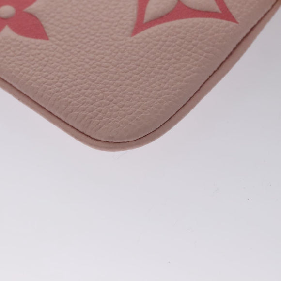 LOUIS VUITTON Monogram Empreinte Pochette Trio Pouch Pink M80407 LV Auth 107585SM