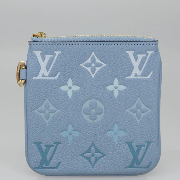 LOUIS VUITTON Monogram Empreinte Pochette Trio Pouch Pink M80407 LV Auth 107585SM