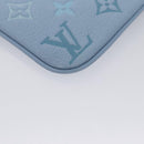 LOUIS VUITTON Monogram Empreinte Pochette Trio Pouch Pink M80407 LV Auth 107585SM-29