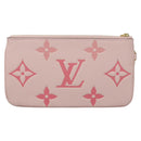 LOUIS VUITTON Monogram Empreinte Pochette Trio Pouch Pink M80407 LV Auth 107585SM-3