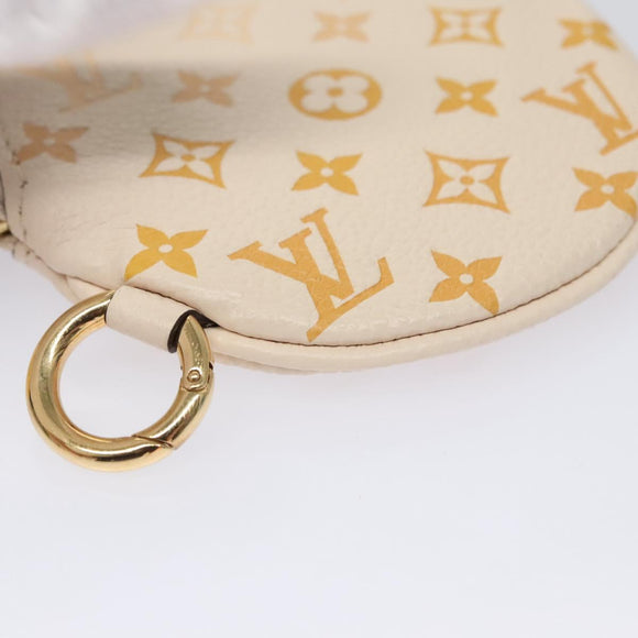 LOUIS VUITTON Monogram Empreinte Pochette Trio Pouch Pink M80407 LV Auth 107585SM