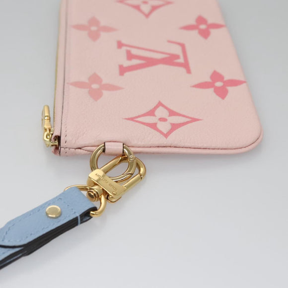 LOUIS VUITTON Monogram Empreinte Pochette Trio Pouch Pink M80407 LV Auth 107585SM