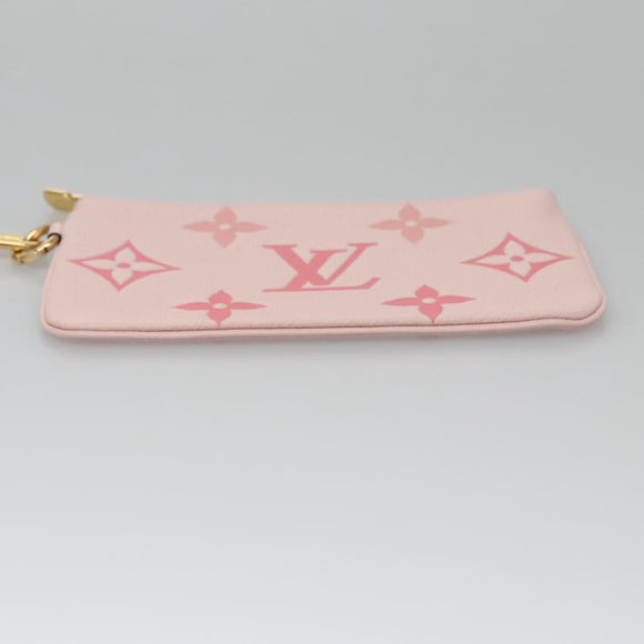 LOUIS VUITTON Monogram Empreinte Pochette Trio Pouch Pink M80407 LV Auth 107585SM