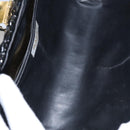 BALLY Chain Shoulder Bag Straw Black Gold Auth 107600-12