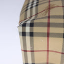 BURBERRY Nova Check Tote Bag PVC Leather Beige Auth 107618-16