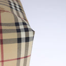 BURBERRY Nova Check Tote Bag PVC Leather Beige Auth 107618-9