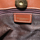 BURBERRY Nova Check Tote Bag PVC Leather Beige Auth 107618-17