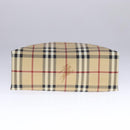 BURBERRY Nova Check Tote Bag PVC Leather Beige Auth 107618-5