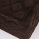 CHANEL Matelasse Hand Bag Suede Brown CC Auth 107629-18