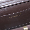 CHANEL Matelasse Hand Bag Suede Brown CC Auth 107629-21