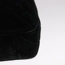 CHANEL Matelasse Hand Bag Suede Black CC Auth 107630-15