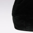 CHANEL Matelasse Hand Bag Suede Black CC Auth 107630-16
