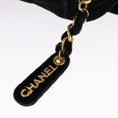 CHANEL Matelasse Hand Bag Suede Black CC Auth 107630-9