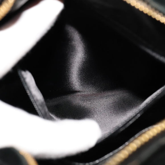 CHANEL Matelasse Hand Bag Suede Black CC Auth 107630