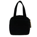 CHANEL Matelasse Hand Bag Suede Black CC Auth 107630-2