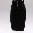 CHANEL Matelasse Hand Bag Suede Black CC Auth 107630-4