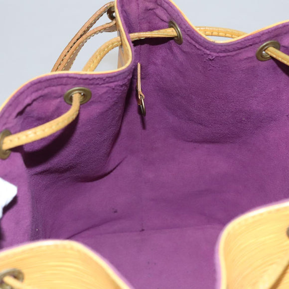 LOUIS VUITTON Epi Petit Noe Shoulder Bag Yellow M44109 LV Auth 107680