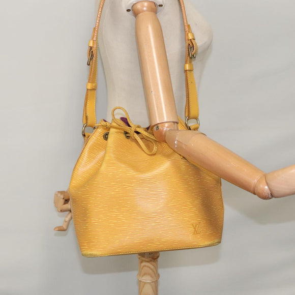 LOUIS VUITTON Epi Petit Noe Shoulder Bag Yellow M44109 LV Auth 107680