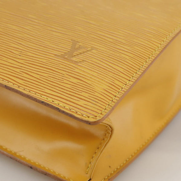 LOUIS VUITTON Epi Sac Plat Hand Bag Yellow M52079 LV Auth 107687