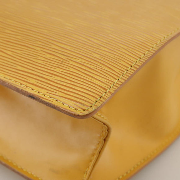 LOUIS VUITTON Epi Sac Plat Hand Bag Yellow M52079 LV Auth 107687