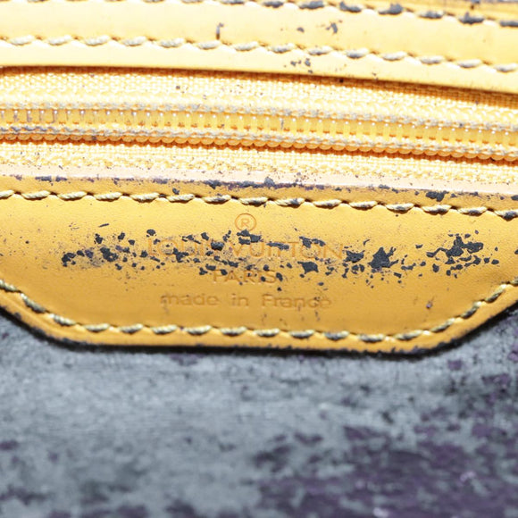 LOUIS VUITTON Epi Sac Plat Hand Bag Yellow M52079 LV Auth 107687