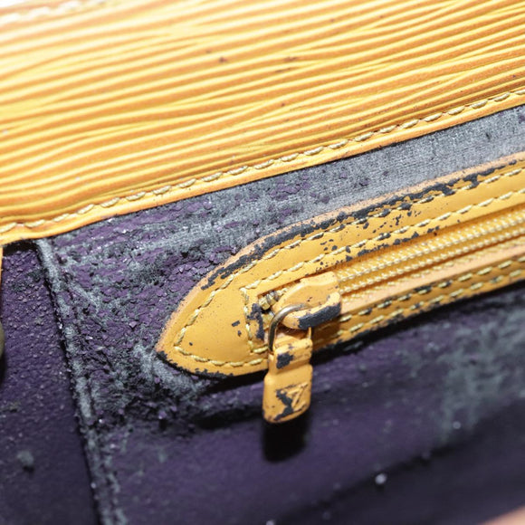 LOUIS VUITTON Epi Sac Plat Hand Bag Yellow M52079 LV Auth 107687