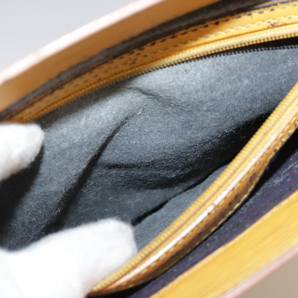 LOUIS VUITTON Epi Sac Plat Hand Bag Yellow M52079 LV Auth 107687