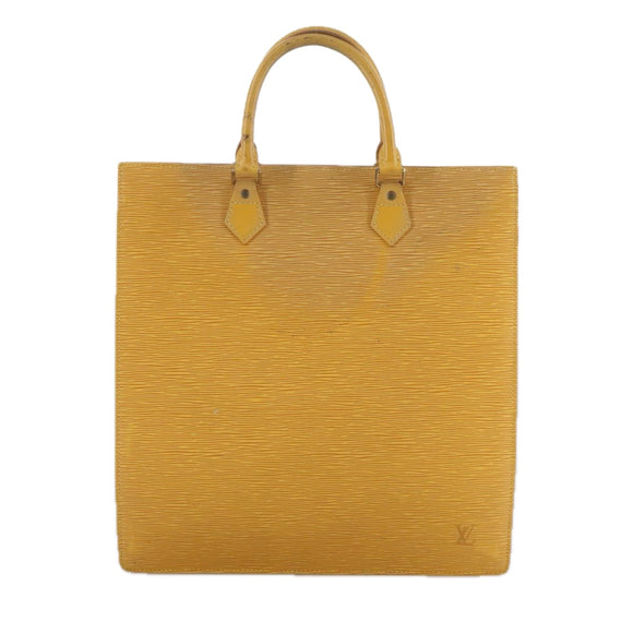 LOUIS VUITTON Epi Sac Plat Hand Bag Yellow M52079 LV Auth 107687