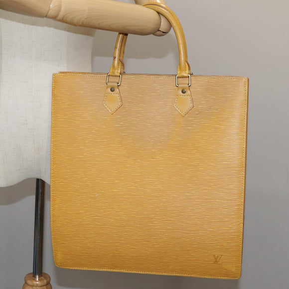 LOUIS VUITTON Epi Sac Plat Hand Bag Yellow M52079 LV Auth 107687