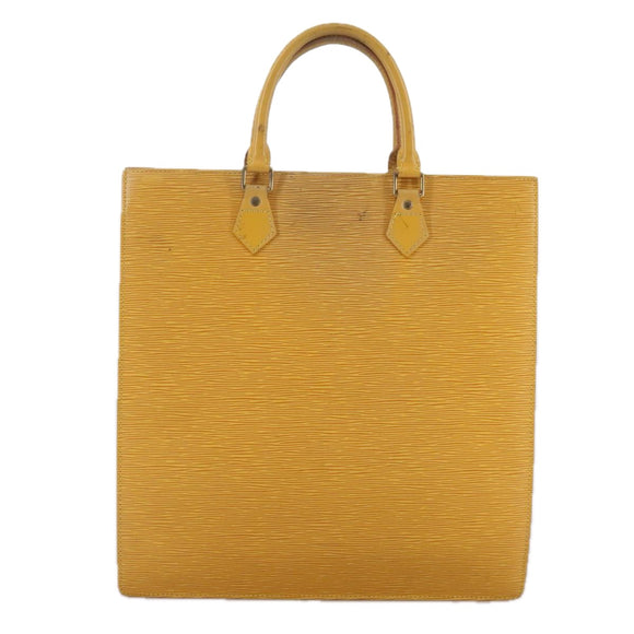 LOUIS VUITTON Epi Sac Plat Hand Bag Yellow M52079 LV Auth 107687