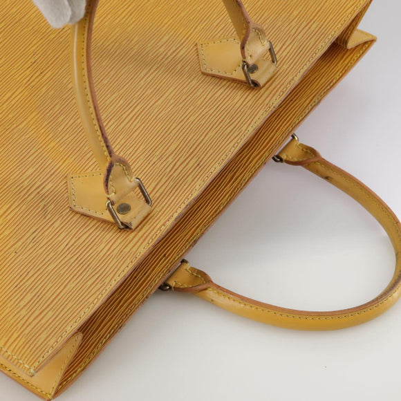 LOUIS VUITTON Epi Sac Plat Hand Bag Yellow M52079 LV Auth 107687