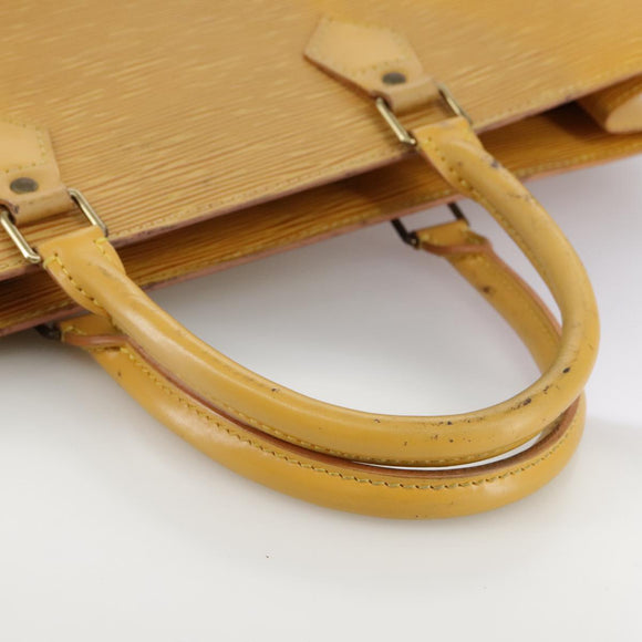 LOUIS VUITTON Epi Sac Plat Hand Bag Yellow M52079 LV Auth 107687