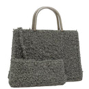 Salvatore Ferragamo Hand Bag Wool Gray Auth 107695-1