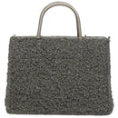Salvatore Ferragamo Hand Bag Wool Gray Auth 107695-2