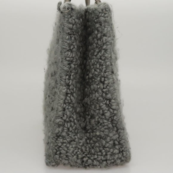 Salvatore Ferragamo Hand Bag Wool Gray Auth 107695