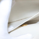 CHANEL Matelasse Chain Shoulder Bag Leather White Gold CC Auth 107700-29