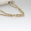 CHANEL Matelasse Chain Shoulder Bag Leather White Gold CC Auth 107700-7