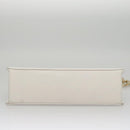 CHANEL Matelasse Chain Shoulder Bag Leather White Gold CC Auth 107700-5