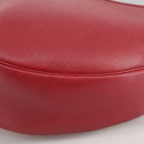 HERMES Foley Cognac Shoulder Bag Leather Red Auth 107703-17