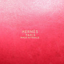 HERMES Foley Cognac Shoulder Bag Leather Red Auth 107703-19