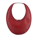 HERMES Foley Cognac Shoulder Bag Leather Red Auth 107703-13