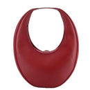 HERMES Foley Cognac Shoulder Bag Leather Red Auth 107703-2