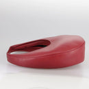 HERMES Foley Cognac Shoulder Bag Leather Red Auth 107703-3