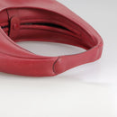 HERMES Foley Cognac Shoulder Bag Leather Red Auth 107703-7