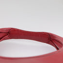 HERMES Foley Cognac Shoulder Bag Leather Red Auth 107703-8