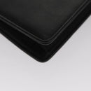 CELINE Chain Shoulder Bag Leather Black Gold Auth 107711V-15