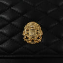 CELINE Chain Shoulder Bag Leather Black Gold Auth 107711V-17